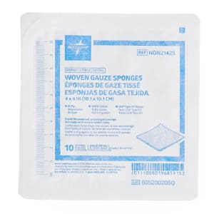 Medline Gauze Sponge Medline 4 X 4 Inch 8-Ply Sterile 10 per Tray