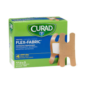 Medline Comfort ClothÂ® Knuckle Tan Adhesive Strip, 1-1/2 x 3 Inch