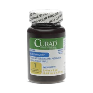 Medline CuradÂ® Nonimpregnated Wound Packing Strip, Â¼ Inch x 5 Yard