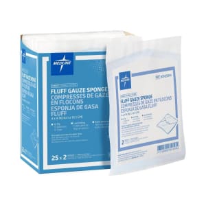 Medline BulkeeÂ® Sterile Fluff Dressing, 4 x 4 Inch, 12-Ply