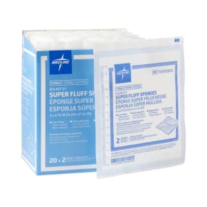 Medline BulkeeÂ® Sterile Fluff Dressing, 6 x 6-3/4 Inch, 6-Ply