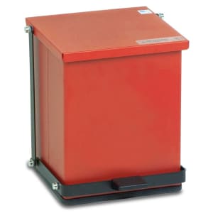 Detecto Scale Trash Can DetectoÂ® 16 Quart / 4 gal. Red Baked Epoxy Steel Square