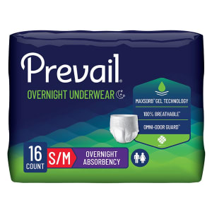 First Quality Products LLC PrevailÂ® Overnight Absorbent Underwear, Small