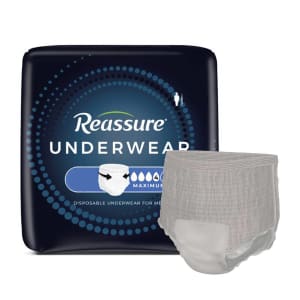 Attends Healthcare Products Absorbent Underwear ReassureÂ® Maximum Pull On with Tear Away Seams Adult 2X-Large Male Disposable Heavy Absorbency