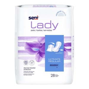 TZMO USA Inc SeniÂ® Lady Ultimate Absorbency Bladder Control Pads, Regular