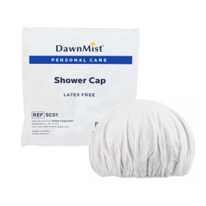 Donovan Industries DawnMistÂ® Shower Cap, Individually Packed, Clear