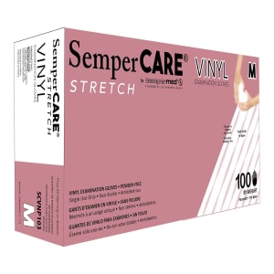 Harps USA Inc SemperCareÂ® Vinyl Exam Glove, Medium, Ivory