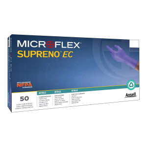 Microflex Medical SuprenoÂ® EC Nitrile Extended Cuff Length Exam Glove, Small, Blue