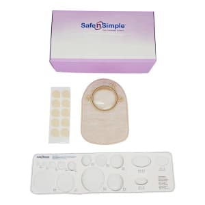 Safe N Simple Ostomy Pouch Safe n Simpleâ„¢ Two-Piece System 8 Inch Length Without Barrier Closed End