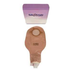 Safe N Simple Urostomy Pouch Safe n Simpleâ„¢ Two-Piece System 9 Inch Length Without Barrier Drainable