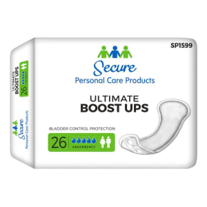 Secure Personal Care Products TotalDryâ„¢ Ultimate Boost Ups Absorbency Incontinence Booster Pad, 16.5- Inch