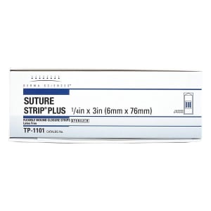 Gentell Skin Closure Strip Suture StripÂ® Plus 1/4 X 3 Inch Nonwoven Polyamide Flexible Strip Tan