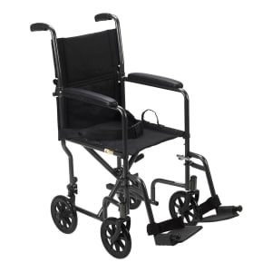 Drive DeVilbiss Healthcare driveâ„¢ Lightweight Steel Transport Chair, 17-Inch Seat Width