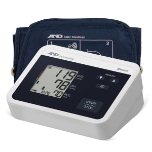 A&D Engineering Home Automatic Digital Blood Pressure Monitor AND Wide Cuff Nylon Cuff 22 to 42 cm Desk Model
