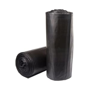 I.B.S. Solutions (Pitt Plastics) Trash Bag 10 gal. 0.35 mil 23 X 24 Inch Black Star Seal Bottom Coreless Roll