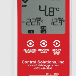 Control Solutions Inc Refrigerator / Freezer Vaccine Data Logger with Alarm Kit LogTagÂ® VFC 800-WiFi Fahrenheit / Celsius -40Â° to 210Â°F (-40Â° to +99Â°C) Glycol Bottle Probe