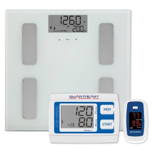 Veridian Healthcare LLC SmartHeart Heart Health Bundle: Scale, Blood Pressure Monitor, Pulse Oximeter