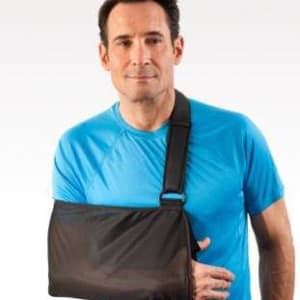 Breg Shoulder Sling BregÂ® Essential X-Large Mesh Fabric D-Ring / Hook and Loop Strap Closure Envelope Left or Right Arm
