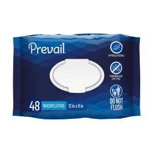 First Quality Products LLC PrevailÂ® Personal Cleansing Wipe, Soft Pack, Aloe, Vitamin E, 8 x 12 Inch