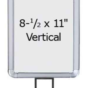 8.5" x 11" Radius Corner Sign Frame for 13' Beltrac Stanchions