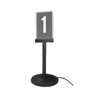 Cashier Station Light Clear Panel Laser Etched White Numbers