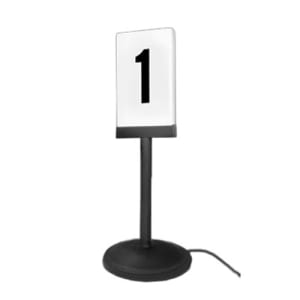 Cashier Station Light White Frameless Backlit Panel Black Numbers