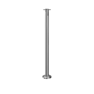 “Premium fixed rope stanchion with polished metal finish”