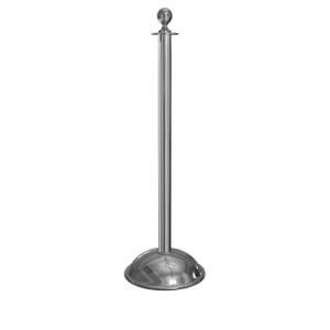 “RopeMaster ball top stanchion with dome base polished finish”