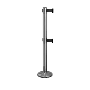“QueuePro Twin 250 Magnetic stanchion with dual belts”