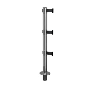 “QueuePro Triple 250 Removable stanchion with three belts”