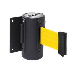 “WallMaster 300 wall-mounted retractable belt barrier with 10 ft belt”