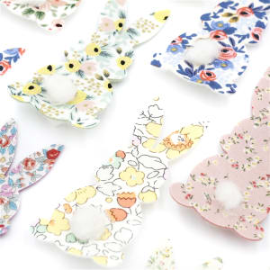 Floral Fabric felt bunny