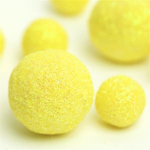 PASTEL YELLOW Glitter Ball