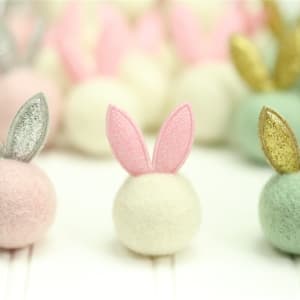 Felt Glitter Bunny Set