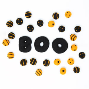 Felt Balls - Halloween Dots & Swirls