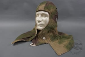 Original German WWII Reversible Tan & Water Camouflage Winter Head Toque Kopfhaube RB Numbered Size 2