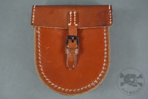 Original German WWII Luftwaffe Leather Utility Pouch Marked & Dated 1938