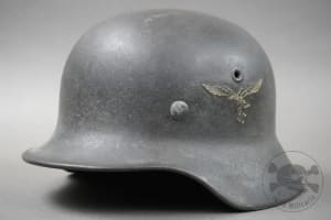 Original German WWII Luftwaffe M40 Single Decal Helmet EF60