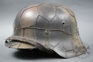 Original German WWII M18 Single Decal Heer Late War Helmet Original German WWII M18 Single Decal Heer Late War Helmet