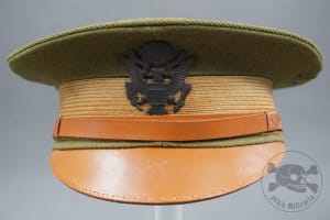 Original US WWII Dark Brown Officer's Military Police Overseas Cap