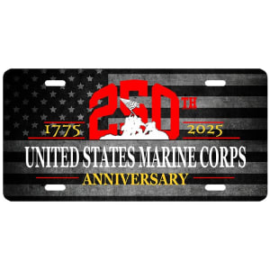 Marine Corps 250th Anniversary License Plate LM101