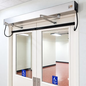 Entra-Matic SW10/19 Dual Automatic Door Opener â€“ Commercial ADA Low Energy Swing Door Operator â€“ Double Doors