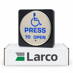 Larco 4.5" Circle Hardwired Handicap Activation Switch Kit, Includes Plate and Flush Kit Trim