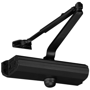 Norton 9-1/16 Inch x 3/4 Inch Commercial Door Closer with Regular Arm, Black Painted Finish