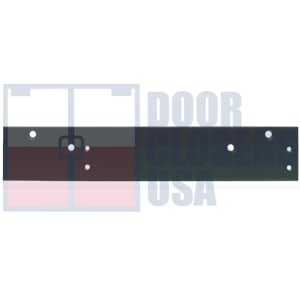 R7483 7-1/2 in. x 1 in. Door Closer - Parallel Arm Installation Drop Plate For Doors With Narrow Top Rail, Dark Bronze Finish (DU)