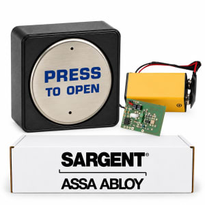 SARGENT 4395HPRF 6" Round Wall Switch With "Press To Open" and 433MHz Transmitter