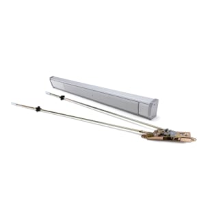Trulite 3-3/16 in. Tall Chassis Head Concealed Vertical Rod Panic Bar, For 36 in. Wide Trulite Storefront Door, Clear Anodized Finish