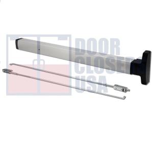 Tubelite 6-5/8 in. Concealed Vertical Rod Panic Bar With Built In Motorized Latch Retraction, For 36 in. Wide x 84 in. Tall Door, Aluminum Finish