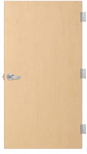 35-25/32" x 79-1/8" Commercial Wood Replacement Door With Hinges & Lockset - Unfinished Birch