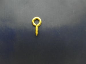 SE-B162 SCREW EYES #16 WIRE SIZE LENGTH 9/16" BRASS PLATED